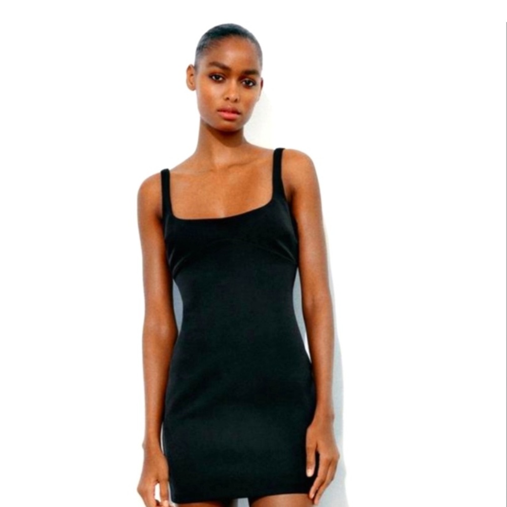 Rare Zara Tailored Black Mini Dress
